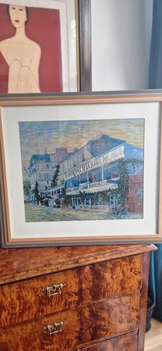 Barwna litografia Restauracja de la Sirene w Asnieres Vincent van Gogh