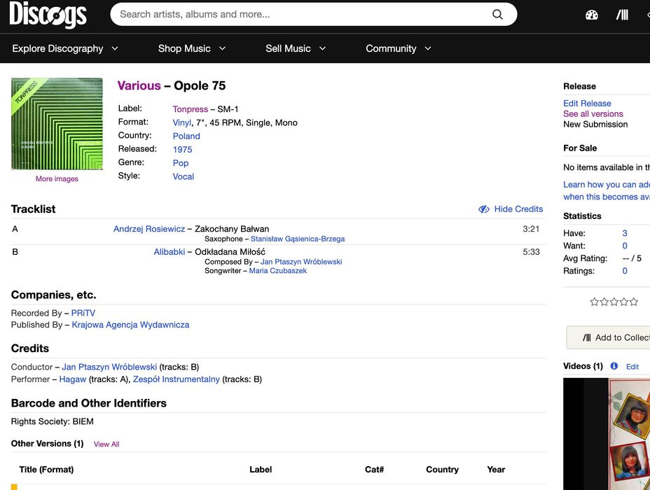 Andrzej Rosiewicz – Czterdzieści Lat Minęło + Opole 75