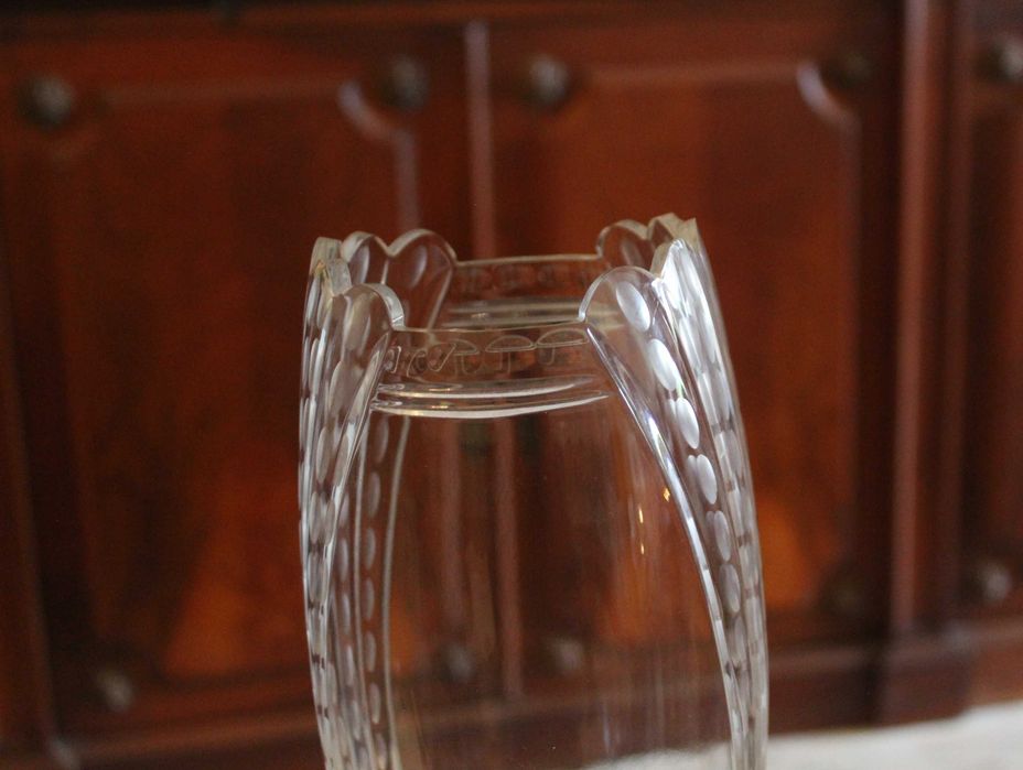 Jarra Art Nouveau em vidro com suporte em estanho, Portugal 1910/1920