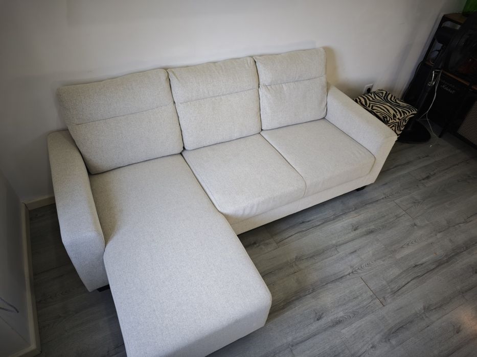 Sofá IKEA BOLLSTANÄS 3 lugares com chaise longue reversível – Bege