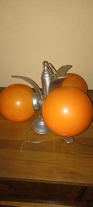 Candeeiro vintage laranja em excelente estado