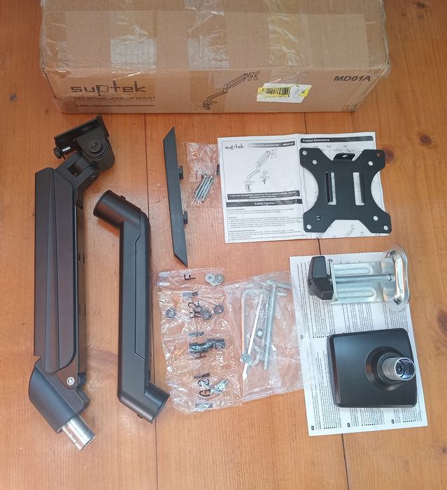 кронштейн для монітора Suptek MD01A (13-32", до 9кг) газліфт, чорний