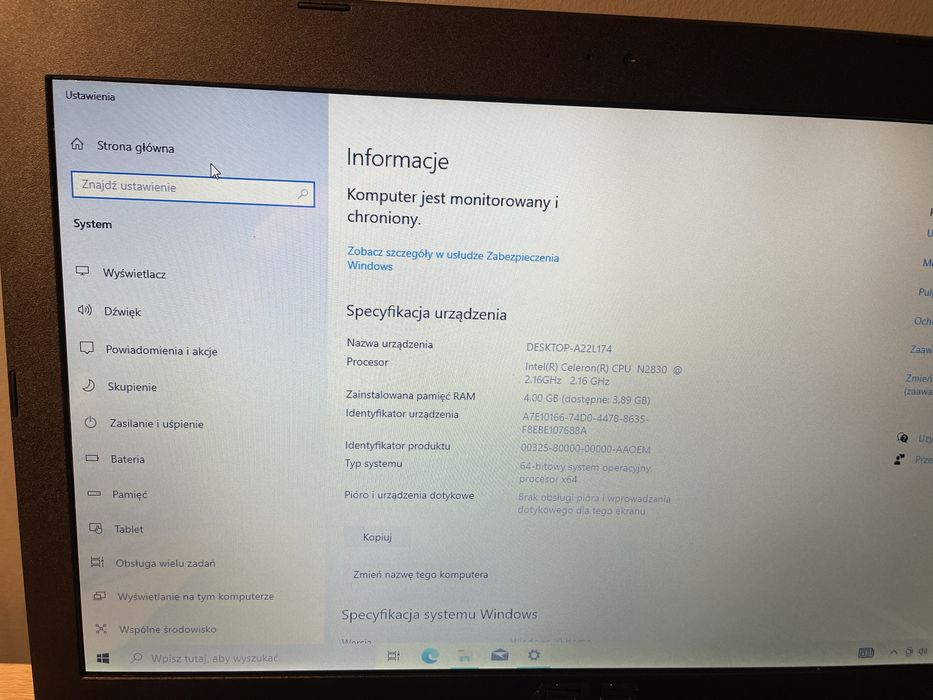Laptop ASUS 15.6" do internetu/filmów – 4GB RAM / 500GB HDD