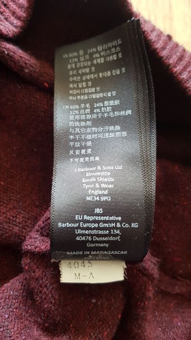 Barbour roz Wool Jedwab   USA M/ eu XL