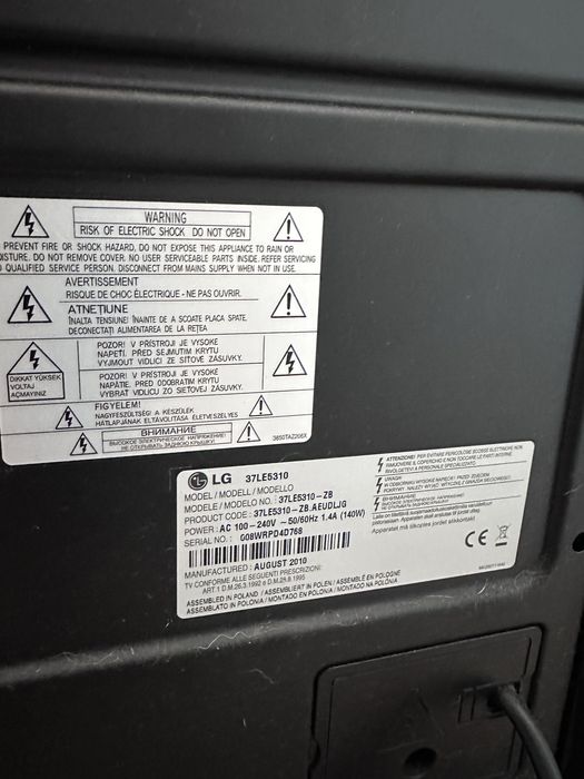 TV LG 37” Full HD LED – Modelo 37LE5310