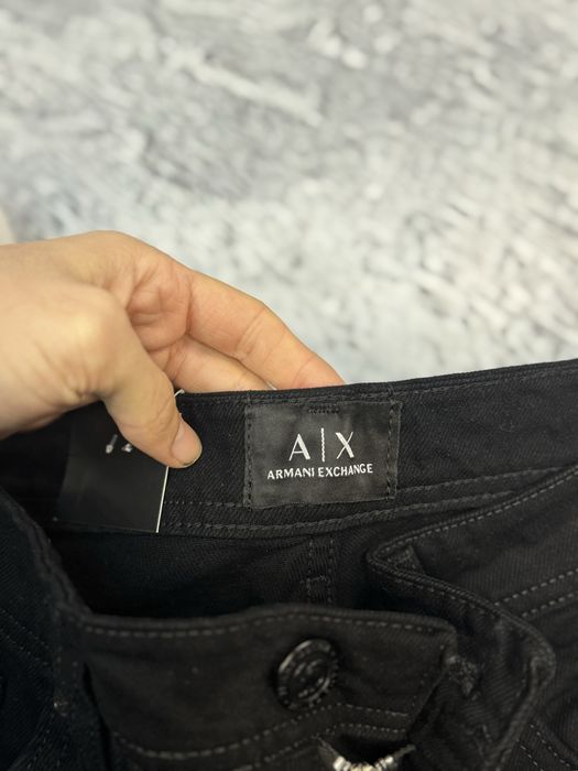 Джинсы Armani Exchange черные мужские джинси чоловічі Армани Армані