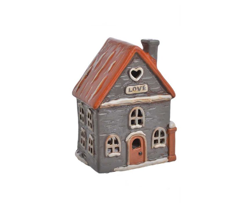 Ceramiczny Domek Lampion „LOVE” – Zimowa Kamieniczka (943347)