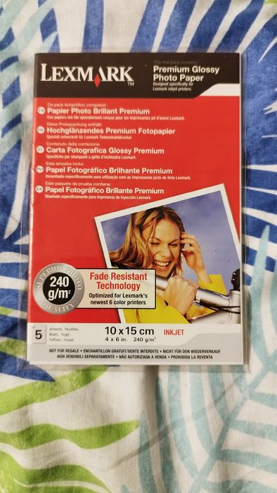 Lexmark papier fotograficzny premium glossy śliski błyszczący nowy