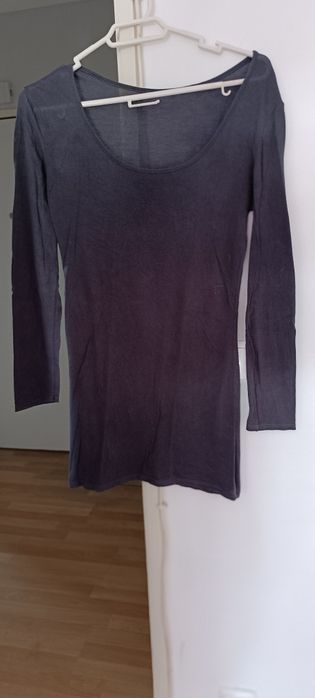 Camisola/Túnica azul escura tamanho S em algodão