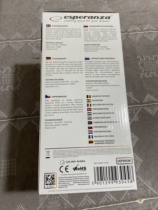 Maquina de fazer pipocas Nova