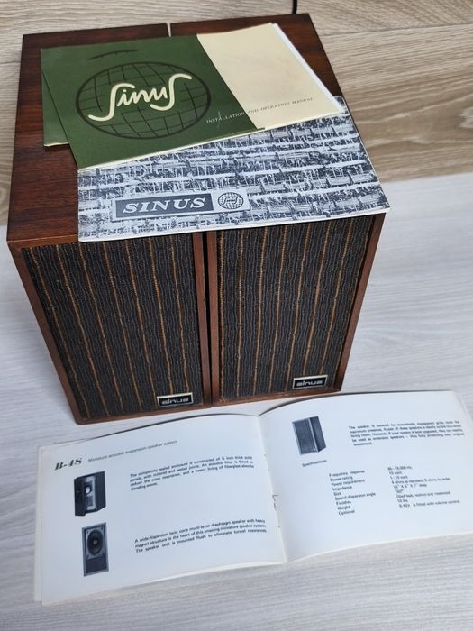 Par Colunas Vintage Sinus B-4S Hi-Fi Suécia (Com Manuais Originais)