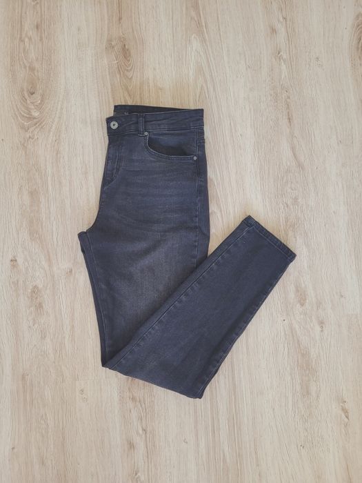 Wysoki stan stanem spodnie jeansowe wysokim M 38 długie Medicine rock