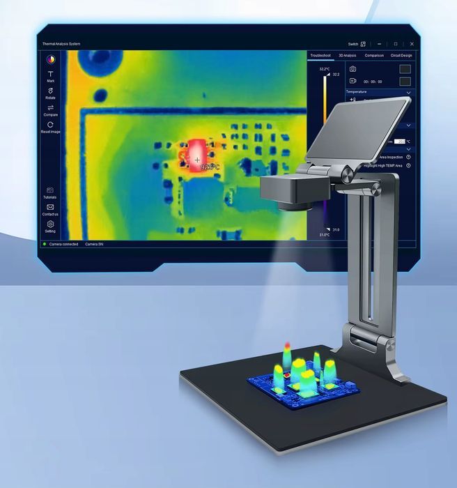 Kamera Termowizyjna PCBA Analiza Lutownicza Diagnostyka Elektroniki PC