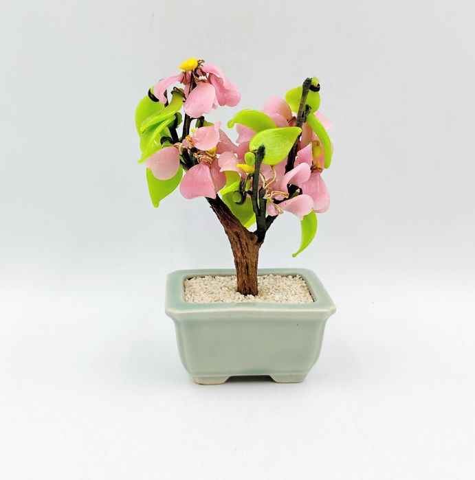 Drzewko szczcia szklane celadon chiny retro design bonsai szko Legnica   OLX.pl