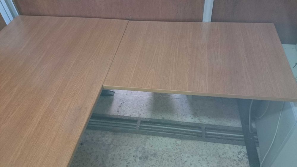 secretaria em L com gavetas