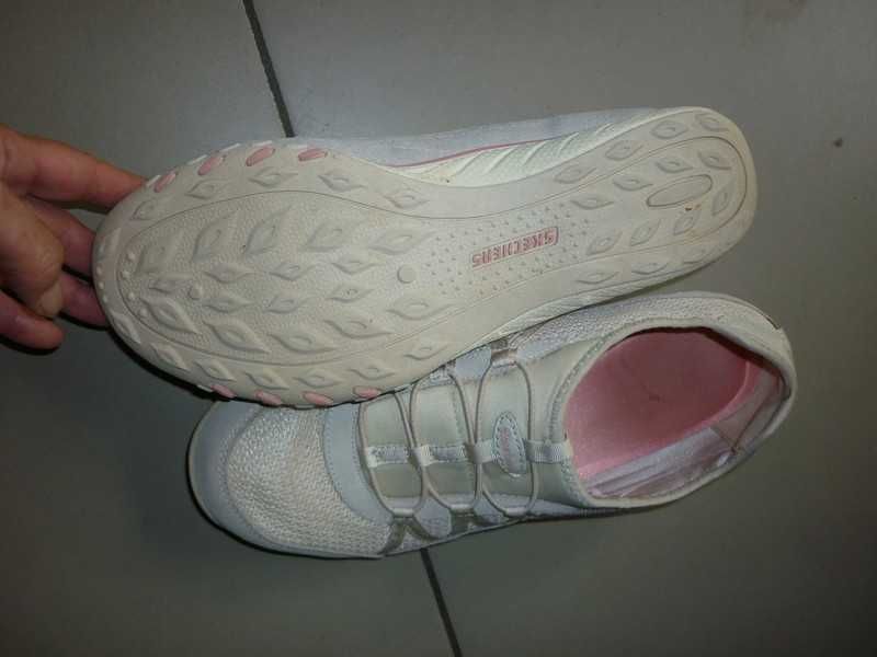 Skechers adidasy wsuwane skóra naturalna