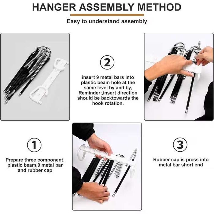 Estendal de Roupa Vertical Robusto de 9 Tubos com Clips Fortes