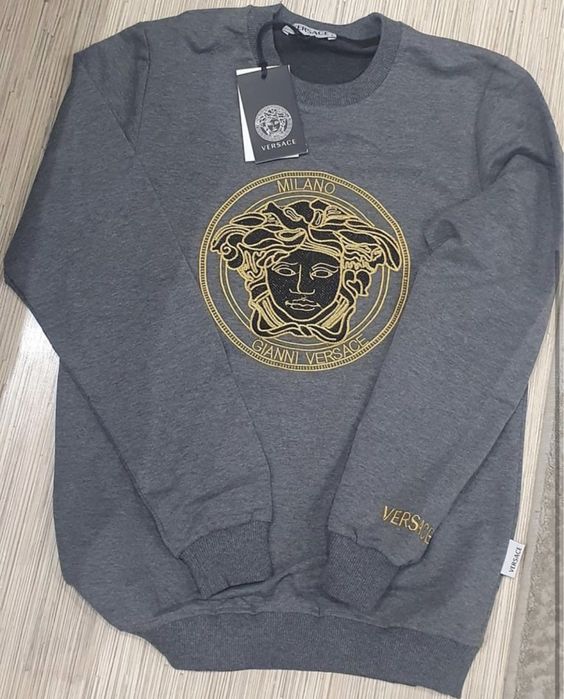 Bluza szara _biała_czarna_logo_M_unisex
