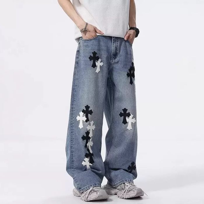 Джинси Chrome Hearts прямі тренд 2026 Джинсы Хром Харст