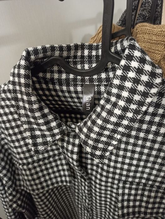 Байкова картата сорочка в ковбойскому стилі/Клетчатая рубашка