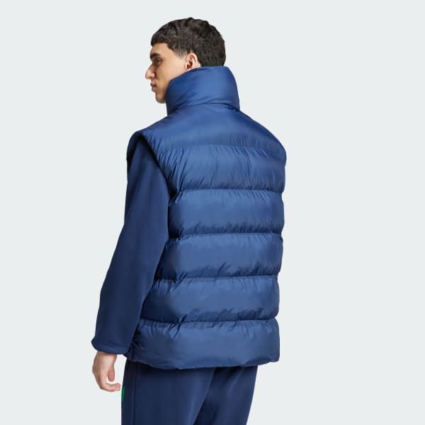 Kamizelka casual pikowana w kolorze granatowym logo adidas L