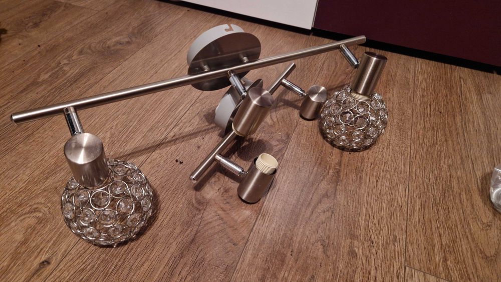 4 Lampy kryształkowe