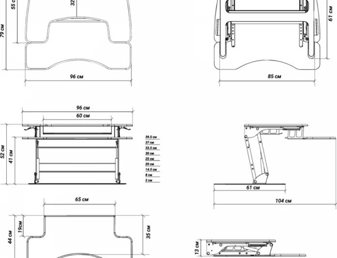 Накладка на стаціонарний стіл для роботи стоячи Solid by STIYSTIL