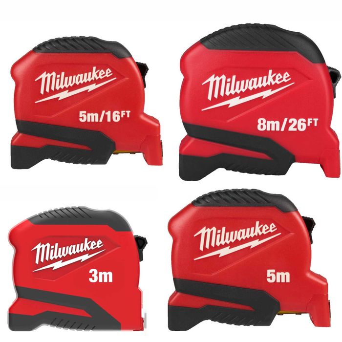 Рулетки Milwaukee Pro Compact Gen 2, 3м, 5м, 8м (25мм)