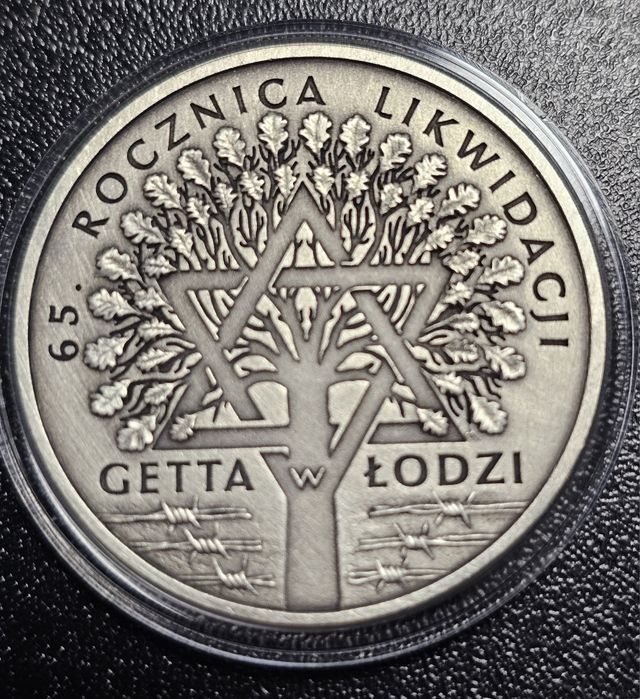 20 zł 65 rocznica likwidacji getta w Łodzi, srebro
