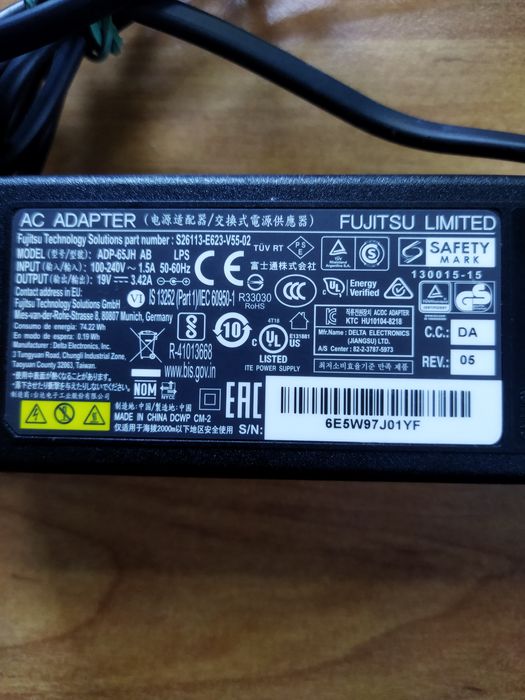 Блок питания/зарядное до ноутбука 19v