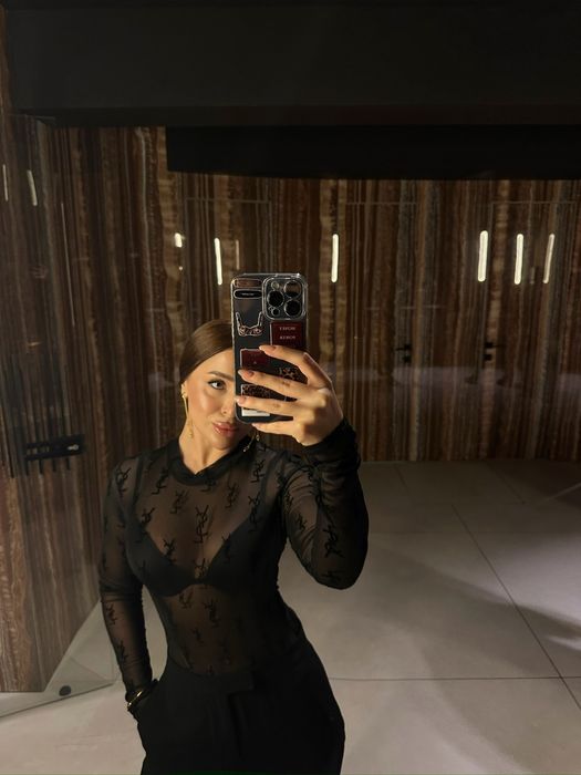 Стильне напівпрозоре Боді s YSL