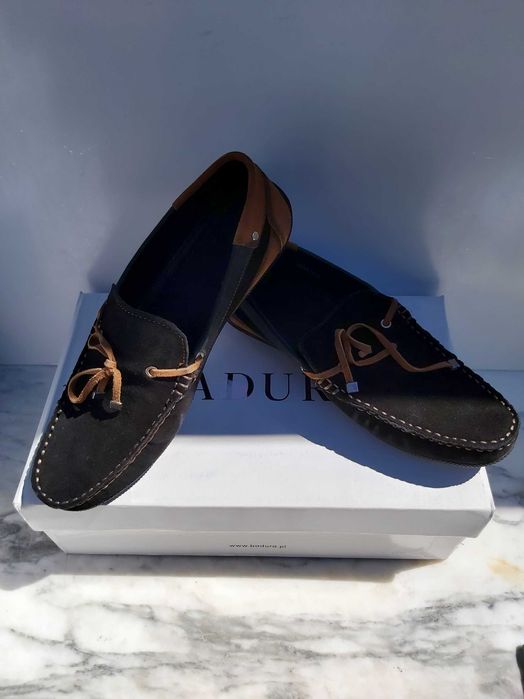 Mokasyny zamszowe BADURA sneakersy trzewiki 41