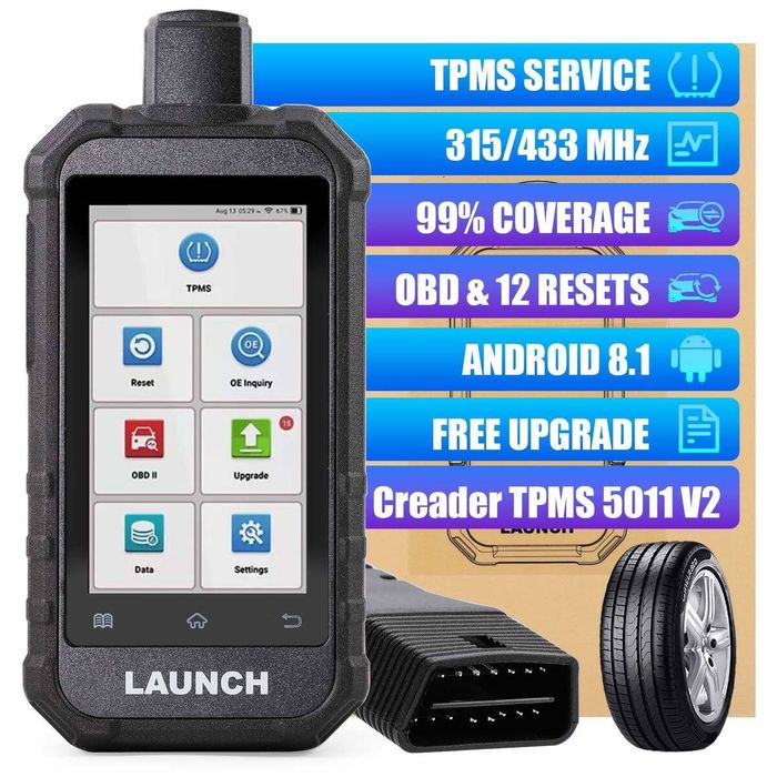 Launch Creader TPMS 5011 V2 Máquina de Diagnóstico e Programação TPMS