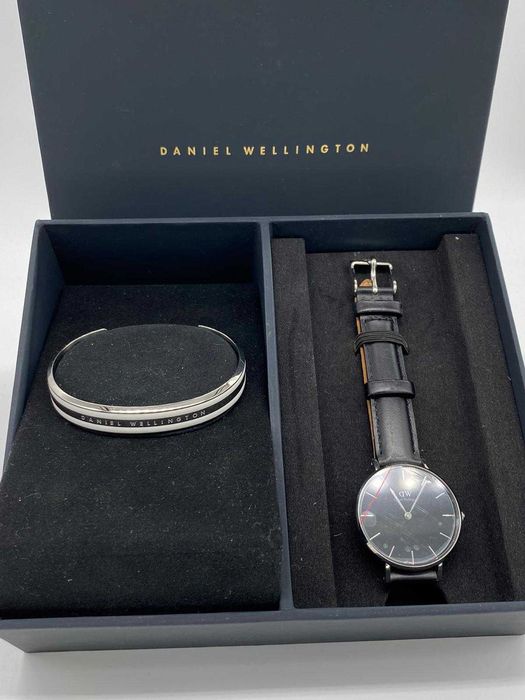 Zegarek damski czarny Daniel Wellington Bransoletka zestaw Prezent
