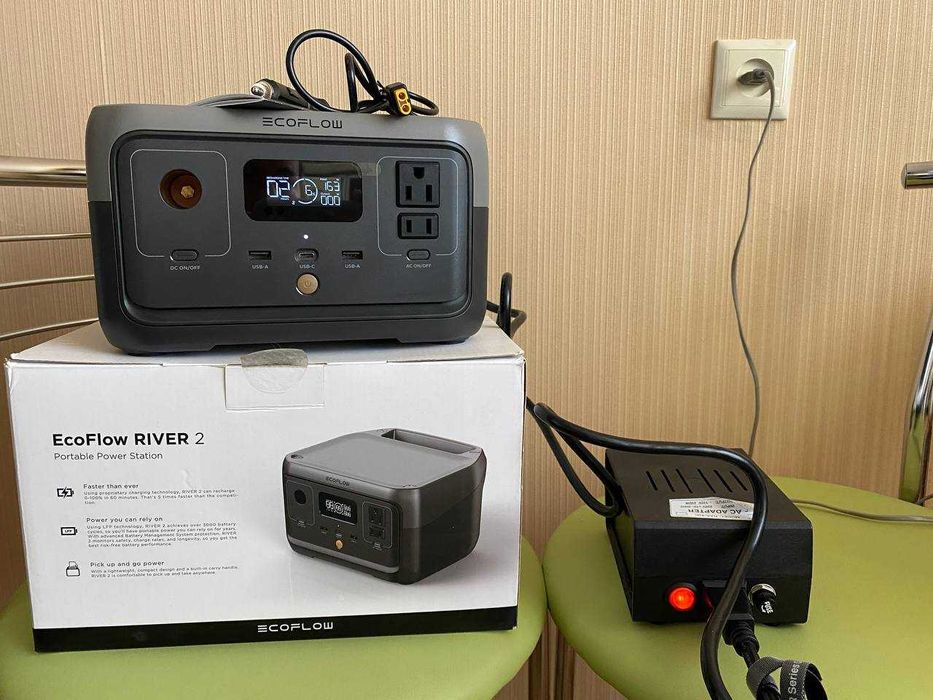 Зарядна станція Ecoflow River 2 (US) + перетворювач