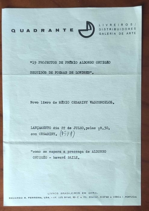 Manifestos + Plaquetes + Catálogos + Folhas Volantes ( 1 )