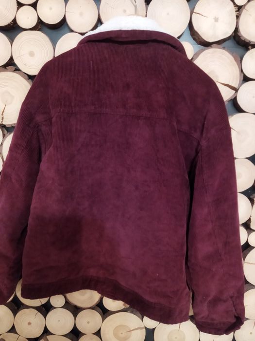 Kurtka damska sztruksowa bordowa 38