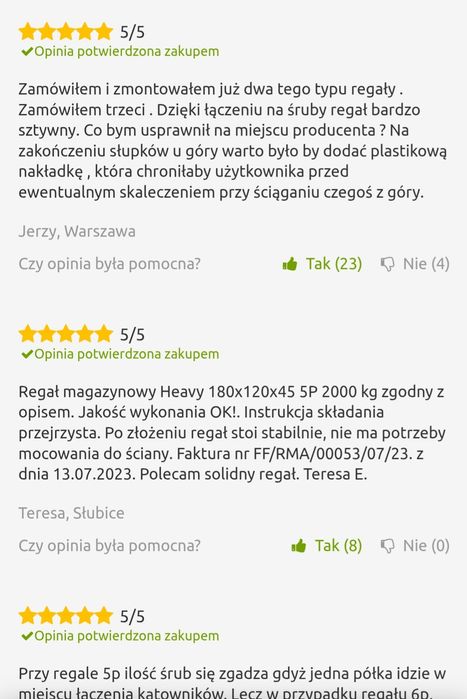 Regały do garażu biura magazynu piwnicy