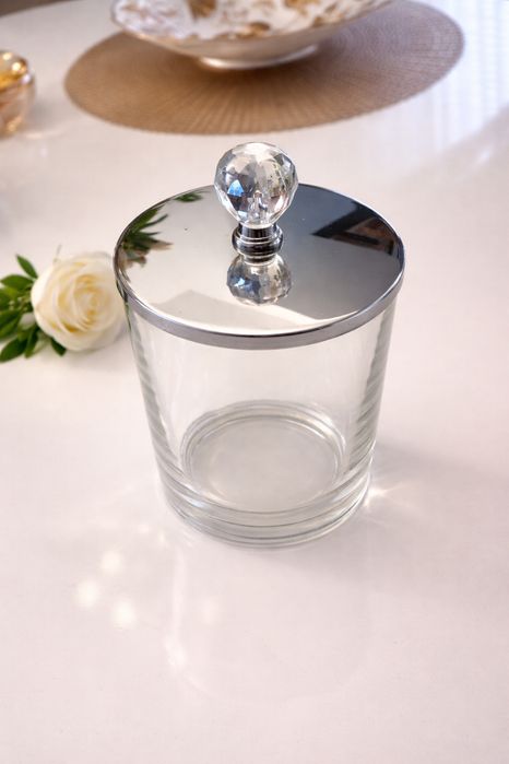 Szklany Pojemnik na waciki