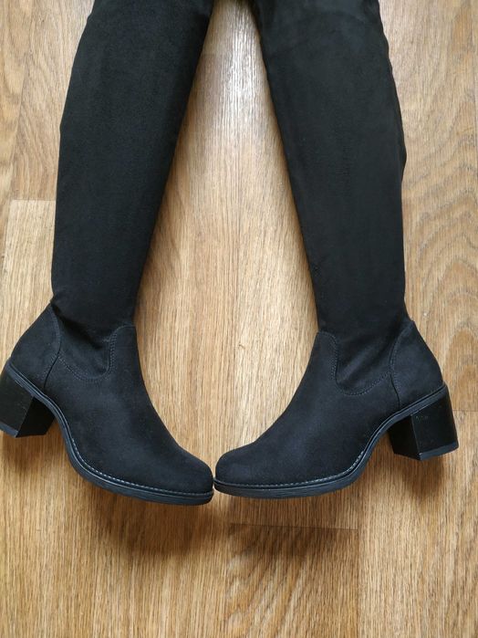 Женские высокие черные замшевые мотоботы Anna Field 39 размер_26,5 см