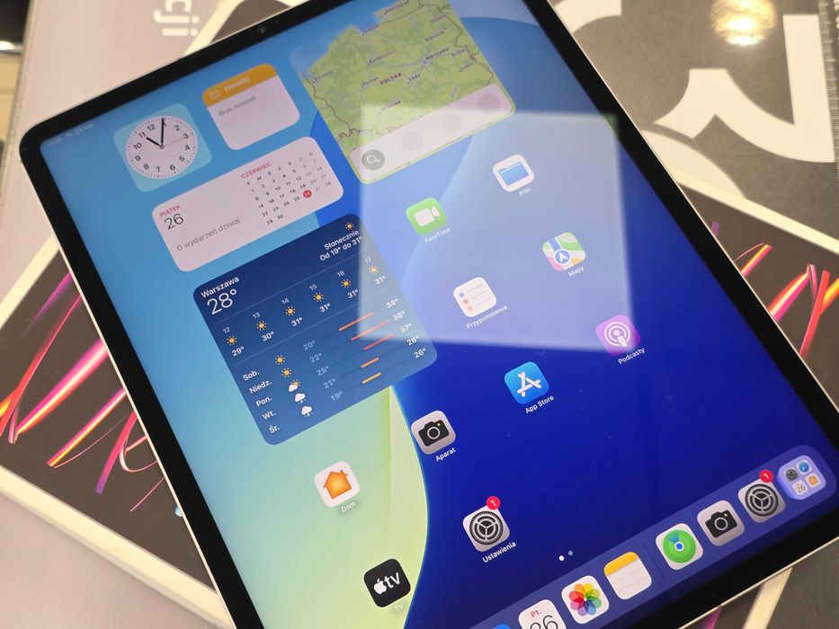 iPad PRO 12.9" 6th generacji WiFi + Cell 512GB/ 5G/ Space Gray/ BAT 85%/ Grade B do C/ kurz pod przednim aparatem/ czytaj uważnie opis