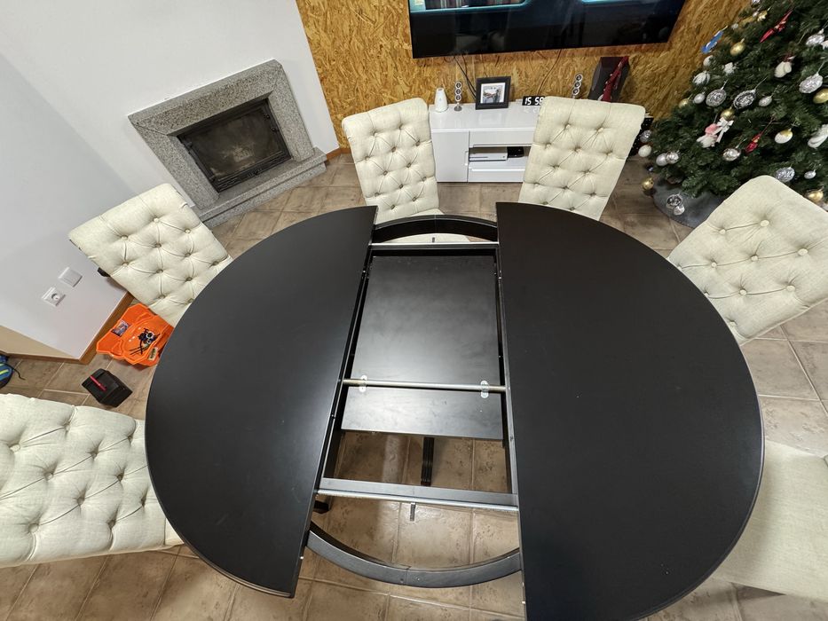 Mesa Redonda Madeira Maciça