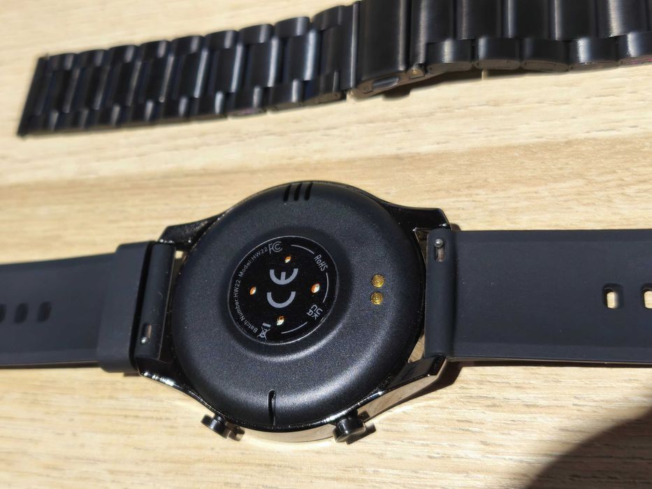 NOWY SmartWatch duży 46 mm koperta + 2 paski Siliko i Bransoleta stal