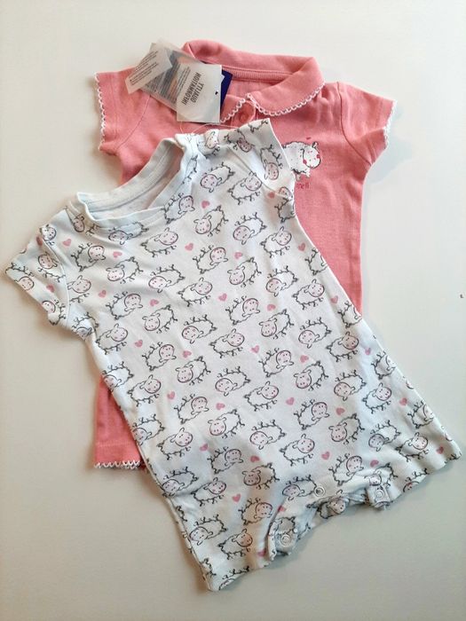 Rampers 2szt. piżamka r. 50 r.56 bawełna 100%