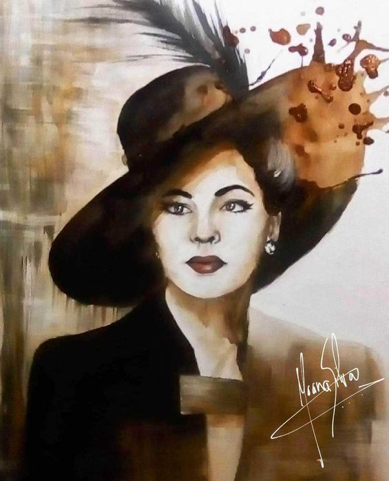 Quadros exclusivos pintados a café