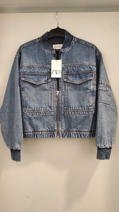 ZARA kurtka jeansowa bomberka/wiatrówka jeansowa rozmiar XS /34/164cm
