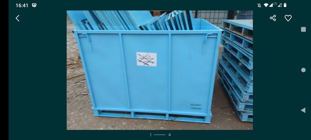 Klatki dla cieląt, skrzyniopalety, kosze na drewno