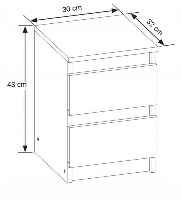 Szafka nocna nowa złożona