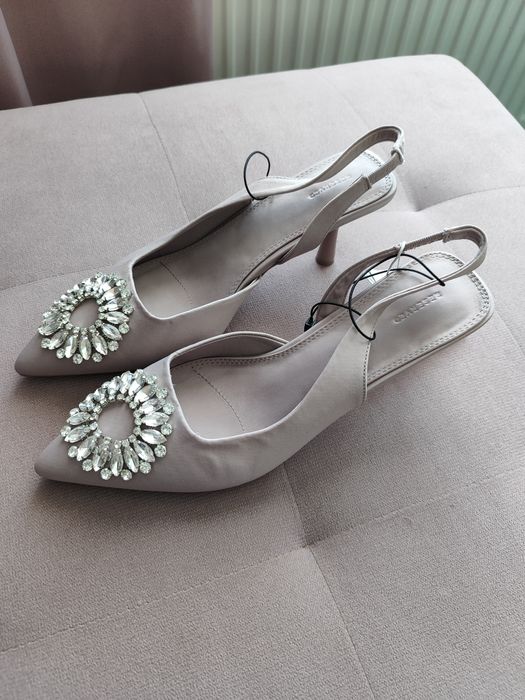 Czółenka buty na obcasie kaczuszki