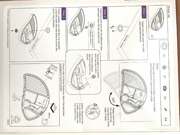 Лоток для канцелярии под столешницу